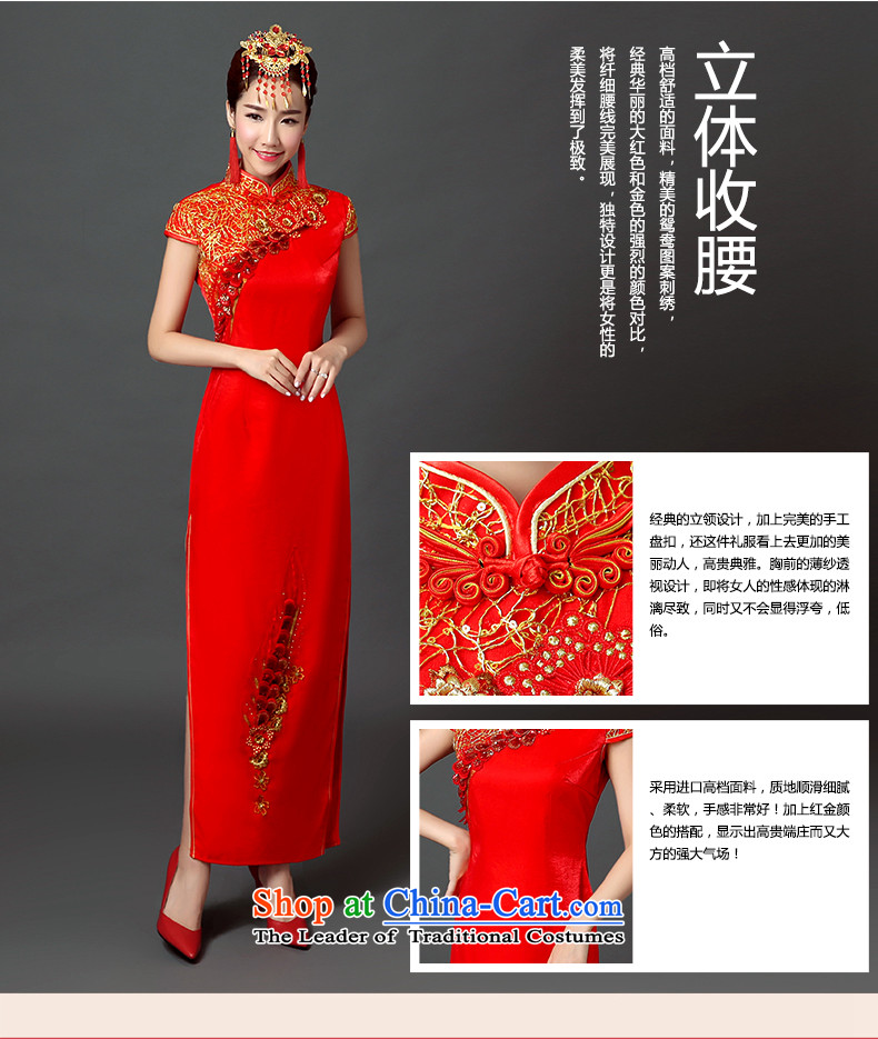 Rain Coat 2015 autumn is the new Chinese bows services marriages long dress code video thin beauty large red qipao QP551 RED XL Photo, prices, brand platters! The elections are supplied in the national character of distribution, so action, buy now enjoy more preferential! As soon as possible.