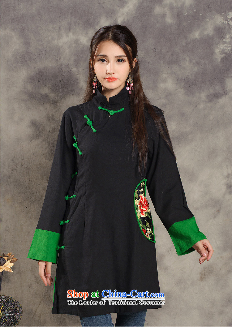 The Hyatt Regency love spring and autumn 2015 replacing retro Nga ethnic collar single row detained Chinese Disc detained embroidery long-sleeved stitching color long skirt DR9500 RED M picture, prices, brand platters! The elections are supplied in the national character of distribution, so action, buy now enjoy more preferential! As soon as possible.
