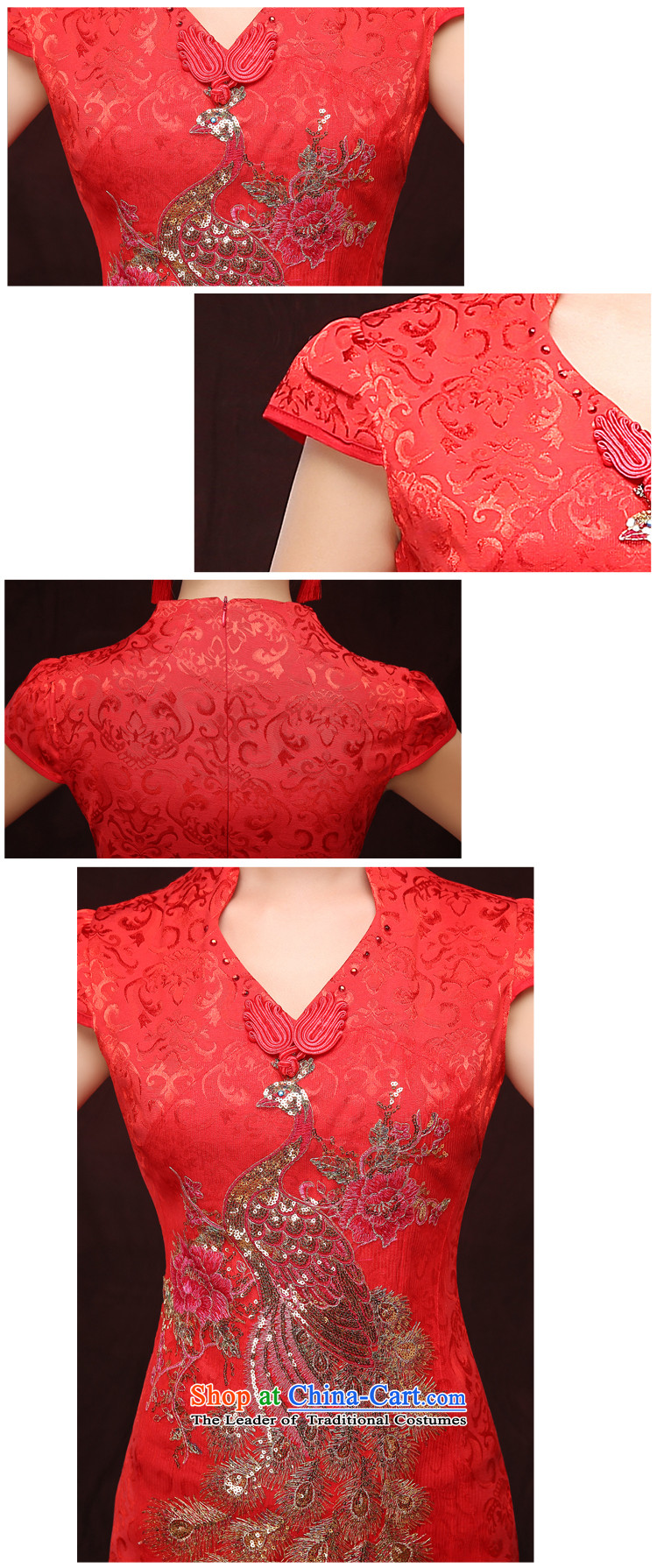 The bride wedding dress bows services fall 2015 cheongsam dress New Red Dress Stylish retro Sau San Golden Phoenix XXL picture, prices, brand platters! The elections are supplied in the national character of distribution, so action, buy now enjoy more preferential! As soon as possible.