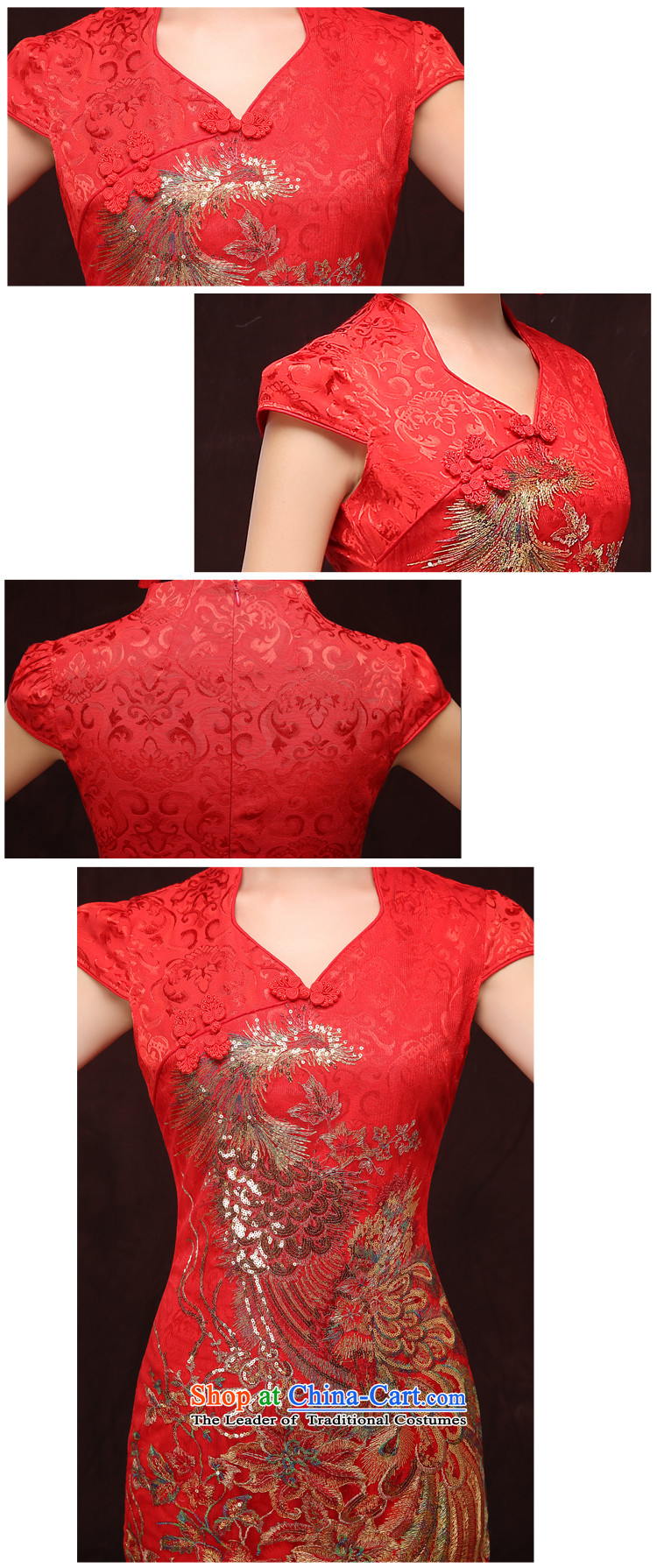 The bride wedding dress bows services fall 2015 cheongsam dress New Red Dress Stylish retro Sau San Golden Phoenix XXL picture, prices, brand platters! The elections are supplied in the national character of distribution, so action, buy now enjoy more preferential! As soon as possible.