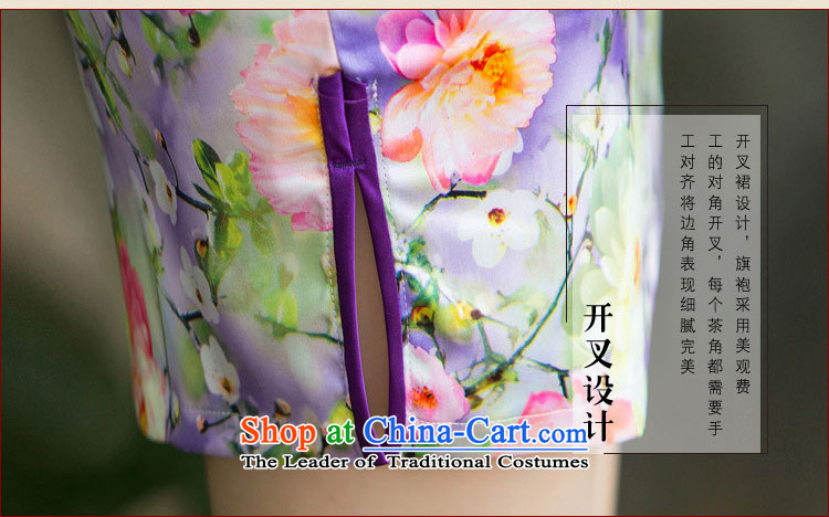 Yuan of Lau purple retro qipao autumn 2015 improved in the new establishment of qipao cuff Ms. stylish cheongsam dress SZ3C011 light purple XL Photo, prices, brand platters! The elections are supplied in the national character of distribution, so action, buy now enjoy more preferential! As soon as possible.