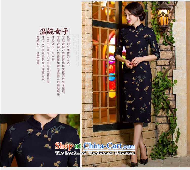 Joseph Lai new autumn 2015 Ms. replacing the daily life of improved cuff 7 cuff cheongsam dress temperament retro garden M picture, prices, brand platters! The elections are supplied in the national character of distribution, so action, buy now enjoy more preferential! As soon as possible.