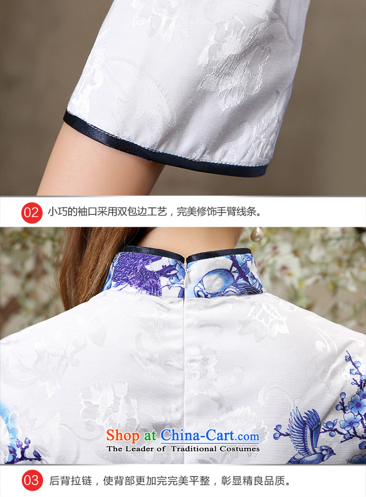 The pro-am cotton Linen Dress Shirt qipao new summer and fall of 2015, replacing the daily retro improved stylish cotton dress in sleeved shirt + Love composite silk skirt 60 cm M picture, prices, brand platters! The elections are supplied in the national character of distribution, so action, buy now enjoy more preferential! As soon as possible.