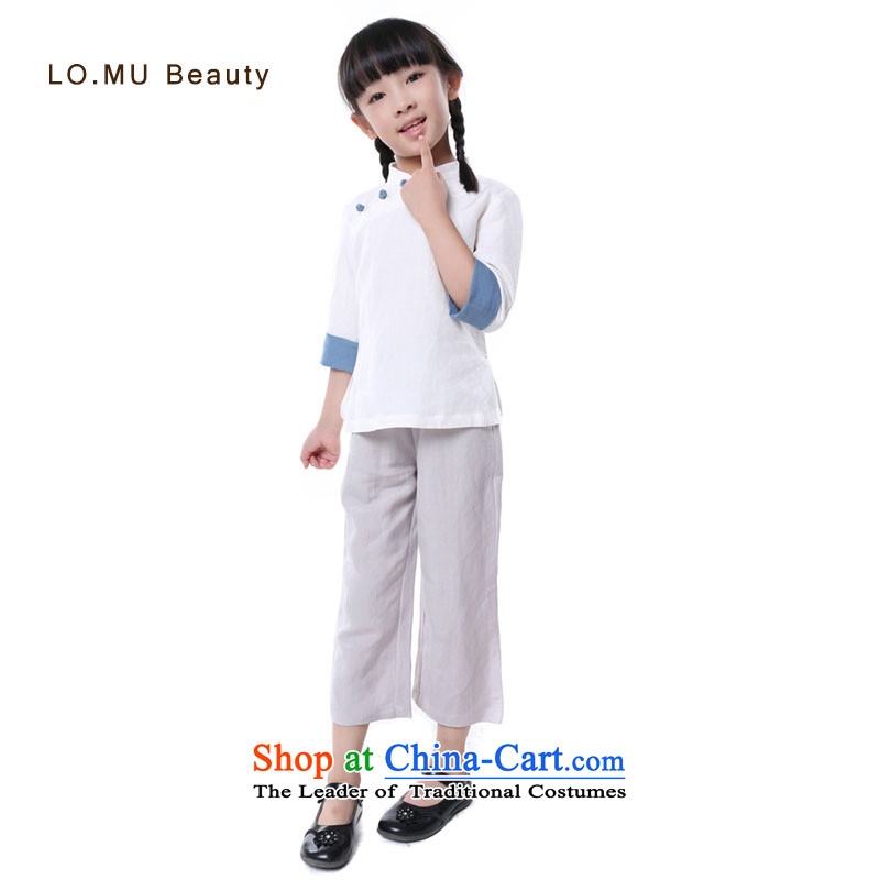 The new girls trousers solid thin linen pants 9 Mr Ronald ethnic Chinese Wind Pants ww961b plain pencil 115cm(5 code ),LO.MU beauty,,, shopping on the Internet