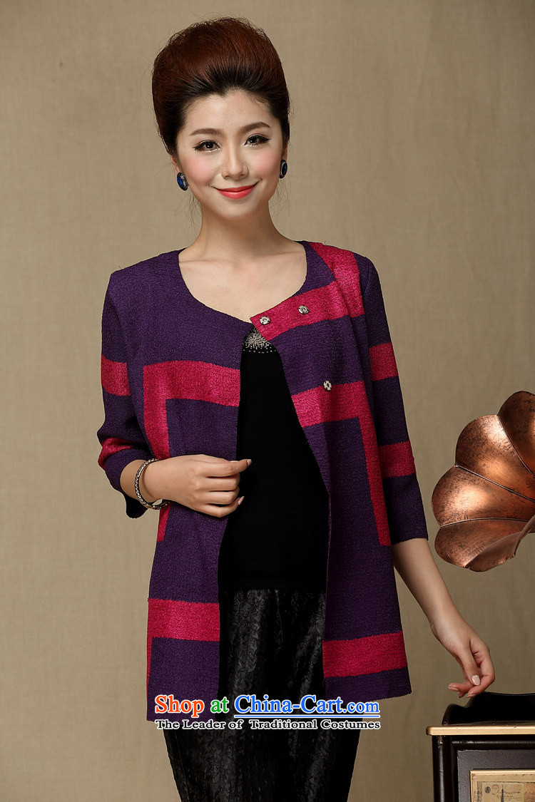 September Girl Store *2015 spring and summer new Women's jacket, older women's clothes mother spring jackets purple XXXL picture, prices, brand platters! The elections are supplied in the national character of distribution, so action, buy now enjoy more preferential! As soon as possible.
