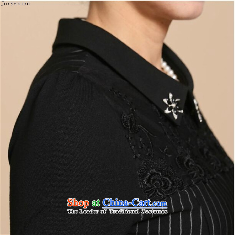 Web soft clothes 2015 new MOM pack autumn graphics thin long-sleeved in older women's large lace. Middle-aged long skirt Black XL 90-98, Cheuk-yan xuan ya suitable (joryaxuan) , , , shopping on the Internet