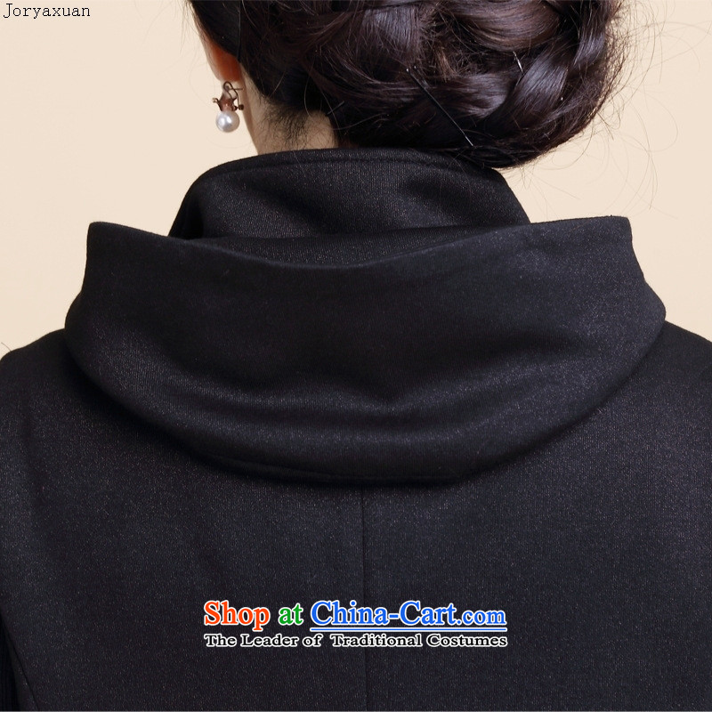 Web soft clothes in the autumn of 2015, the new elderly woman fall in gross load? long long-sleeved jacket for larger mother blouses female black XXXL, Cheuk-yan xuan ya (joryaxuan) , , , shopping on the Internet