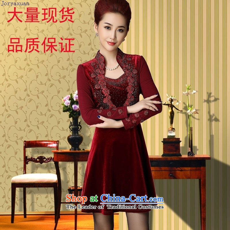 Web soft clothes for the new long-sleeved) Choo Top Loin video thin velvet elderly mother replacing Kim scouring pads red velour cuff 4XL( high-end classy atmosphere), Zhou Xuan Ya (joryaxuan) , , , shopping on the Internet