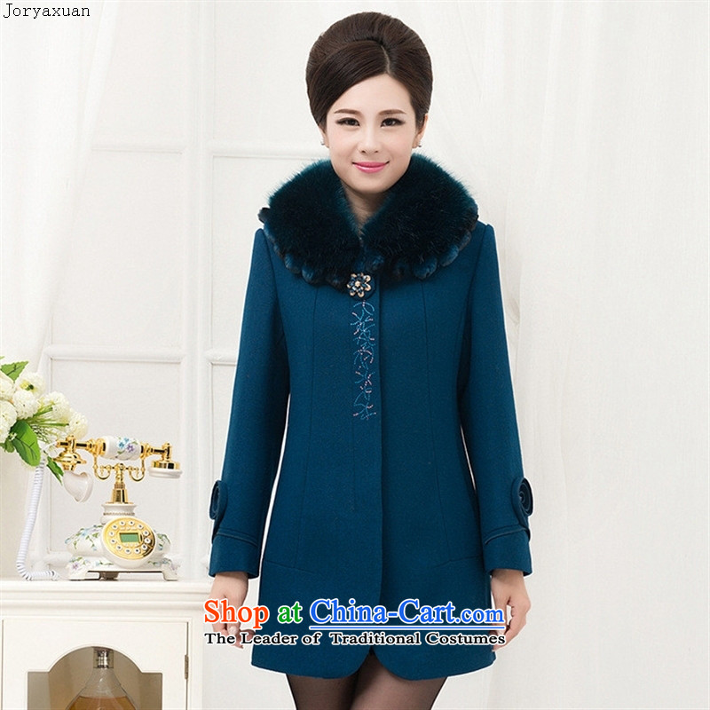 Web soft trappings of older women with the new Korean autumn edition stylish gross? In mother coat older a wool coat sea blue XL( recommendations 90-110), Zhou Xuan YA JIN (joryaxuan) , , , shopping on the Internet