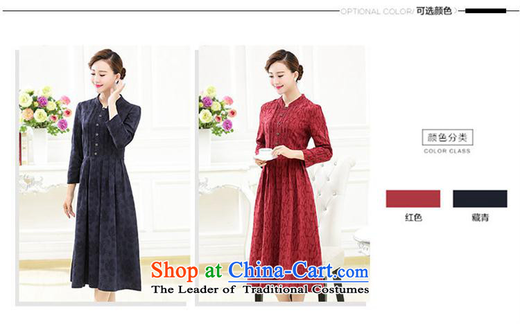 Web soft clothes new products autumn 2015 collar retro pattern in the folds of the Sau San large wind cotton linen dresses with mother female red XXXL picture, prices, brand platters! The elections are supplied in the national character of distribution, so action, buy now enjoy more preferential! As soon as possible.