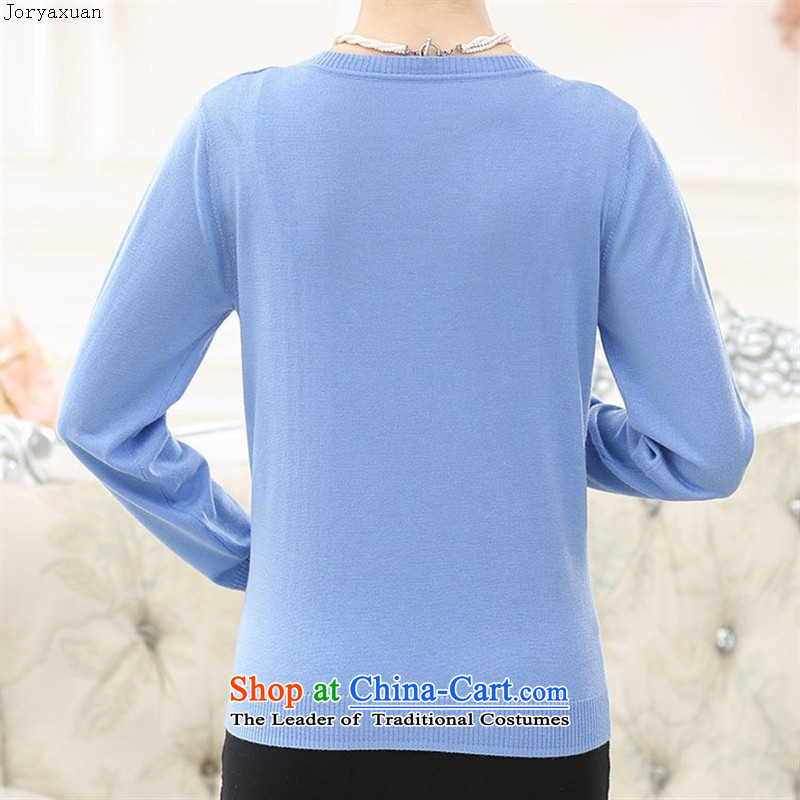 Soft clothes 2015 Autumn Web pack middle-aged female knitted shirts large relaxd in mother older embroidery forming the loose woolen sweater black XL-115, Cheuk-yan xuan ya (joryaxuan) , , , shopping on the Internet