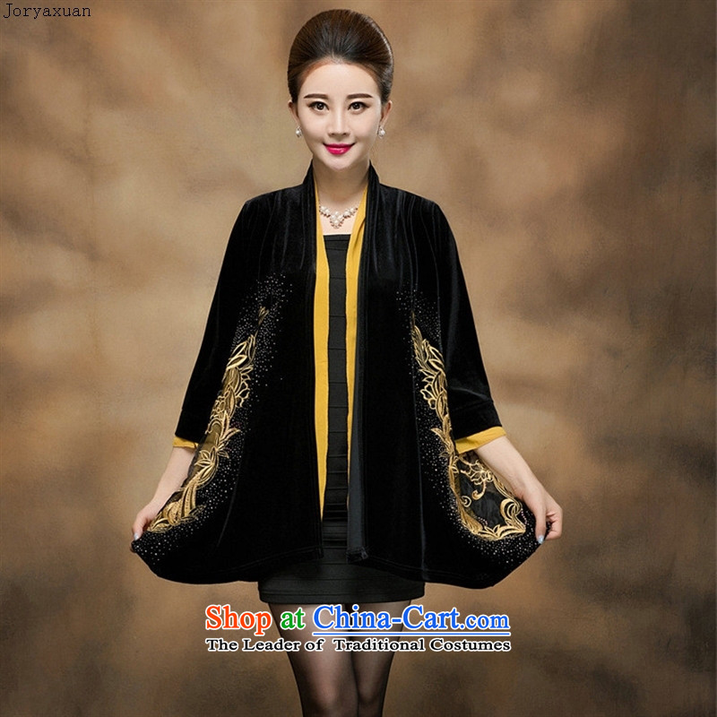 Web soft clothes in the autumn of 2015, New Older Women's gold velour embroidery middle-aged moms jackets during the spring and autumn, a mantle green XXXXXL, replace Zhou Xuan Ya (joryaxuan) , , , shopping on the Internet