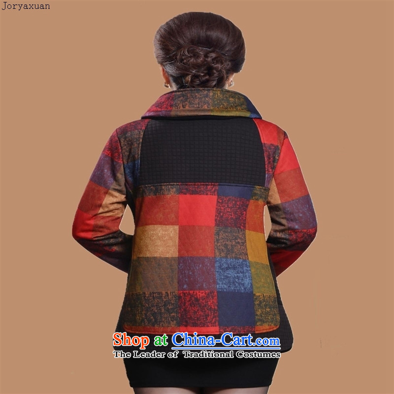 In 2015 Apparel soft web of older women's autumn and winter jackets for larger windbreaker elderly mother replacing autumn casual jacket coat red checkered 3XL, Cheuk-yan xuan ya (joryaxuan) , , , shopping on the Internet