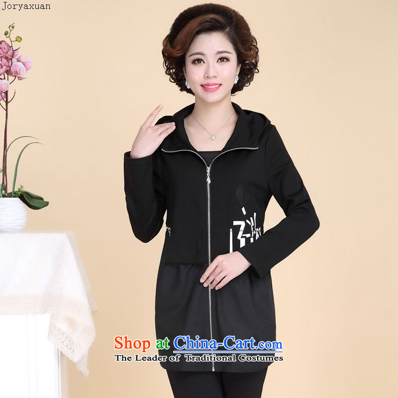 In 2015 Apparel soft web of older women fall in-the-know temperament wind load jacket MOM pack large leisure. long black shirts 4XL, Cheuk-yan xuan ya (joryaxuan) , , , shopping on the Internet