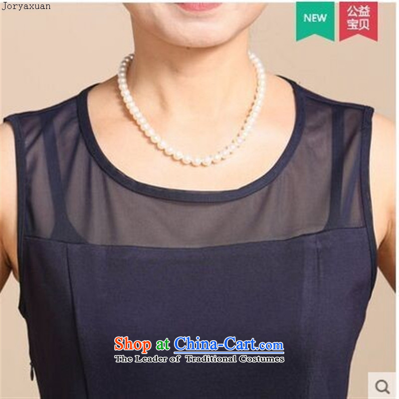 Web soft clothes in the autumn of 2015, older women's two-piece set skirt Korean mother aged 40-50 with stylish Sau San dresses blue , L, Zhou Xuan Ya (joryaxuan) , , , shopping on the Internet