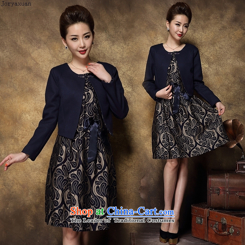 Web soft clothes autumn replacing skirt the new 2015 high-end middle-aged female Replace Replace stamp two mother kit skirt navy , L, Zhou Xuan Ya (joryaxuan) , , , shopping on the Internet