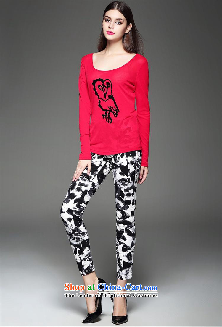 The European site autumn and winter Hami female new stylish heavy industry stereo animals stamp Sau San video thin wild red T-shirt M picture, prices, brand platters! The elections are supplied in the national character of distribution, so action, buy now enjoy more preferential! As soon as possible.