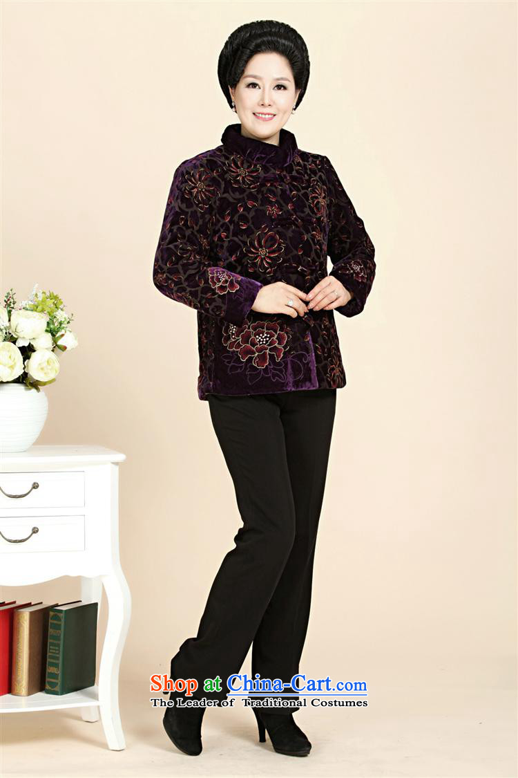Orange Tysan* 2015 Women's older new stylish coat mother with Kim scouring pads for winter 55-65 grandma thermal wear purple XXL picture, prices, brand platters! The elections are supplied in the national character of distribution, so action, buy now enjoy more preferential! As soon as possible.