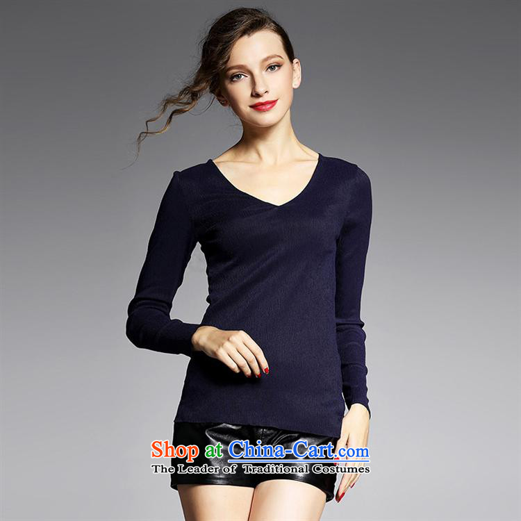 The European station 2015 Autumn Hami new for women V-neck shirt hem Pressure forming the long-sleeved shirt wild Sau San, black S pictures, YN11033 price, brand platters! The elections are supplied in the national character of distribution, so action, buy now enjoy more preferential! As soon as possible.