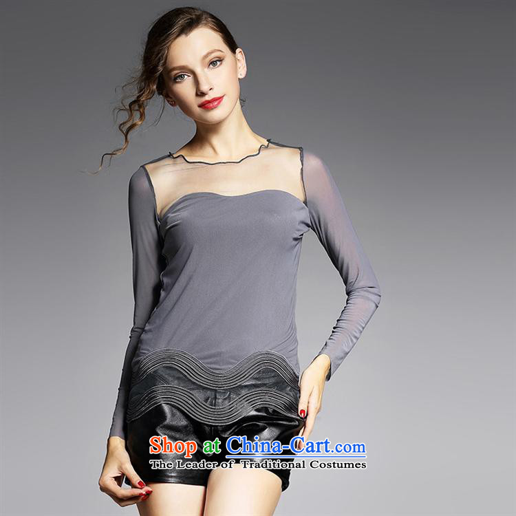 Hami stretch gauze forming the Netherlands European sites Sau San stylish 2015 Autumn replacing new long-sleeved terrace back women YN11037 Gray Photo, prices, S brand platters! The elections are supplied in the national character of distribution, so action, buy now enjoy more preferential! As soon as possible.