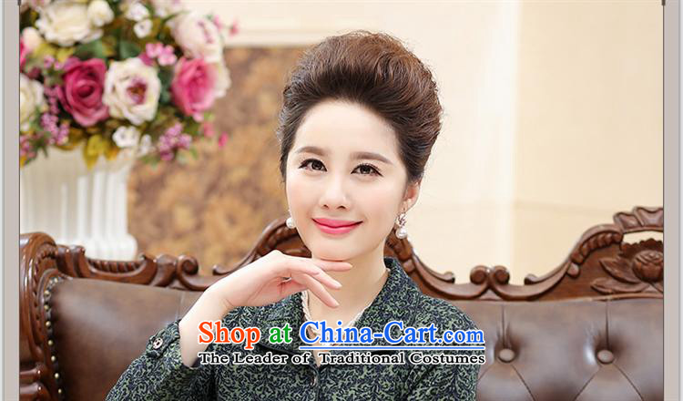 The Secretary for Health Concerns in older shirt shops *2015 female long-sleeved autumn Women's clothes lapel on detained mothers with middle-aged female shirts green L picture, prices, brand platters! The elections are supplied in the national character of distribution, so action, buy now enjoy more preferential! As soon as possible.