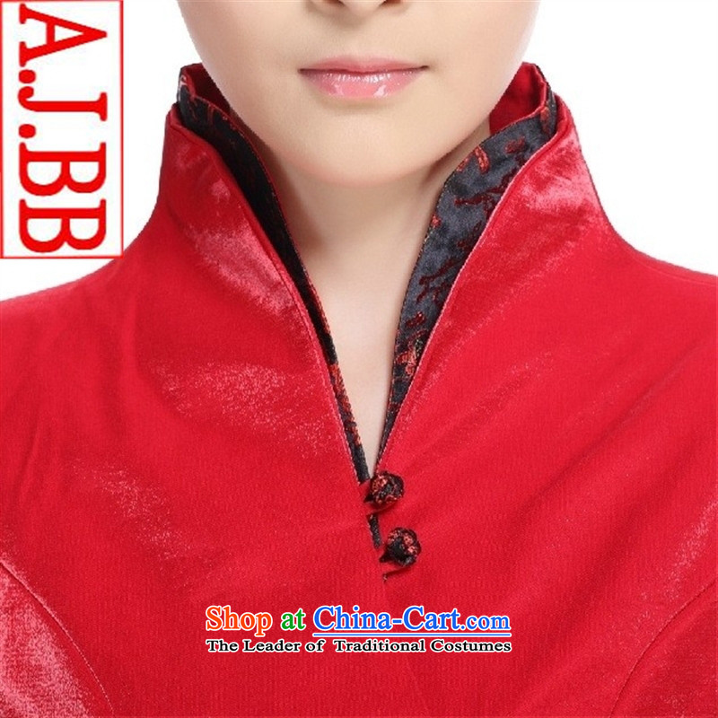 The Secretary for Health Concerns Shops • restaurant for hotel courtesy attendants autumn and winter long-sleeved teahouse arts Tang Red (T-shirt) M,A.J.BB,,, shopping on the Internet