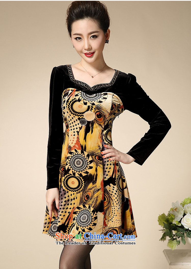 And involved the autumn *2015 shops Kim scouring pads stamp V-Neck Diamond Sau San installed XL middle-aged moms long-sleeved dresses yellow L picture, prices, brand platters! The elections are supplied in the national character of distribution, so action, buy now enjoy more preferential! As soon as possible.