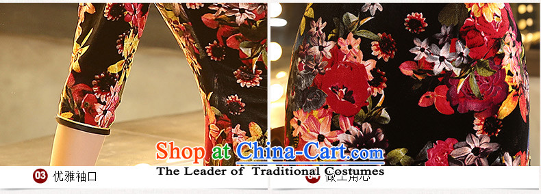 The cross-sa envy scouring pads improved qipao autumn flowers new cheongsam dress load. Ms. cuff qipao retro style qipao mother with the elderly in the picture color picture XL ZA3R01, prices, brand platters! The elections are supplied in the national character of distribution, so action, buy now enjoy more preferential! As soon as possible.