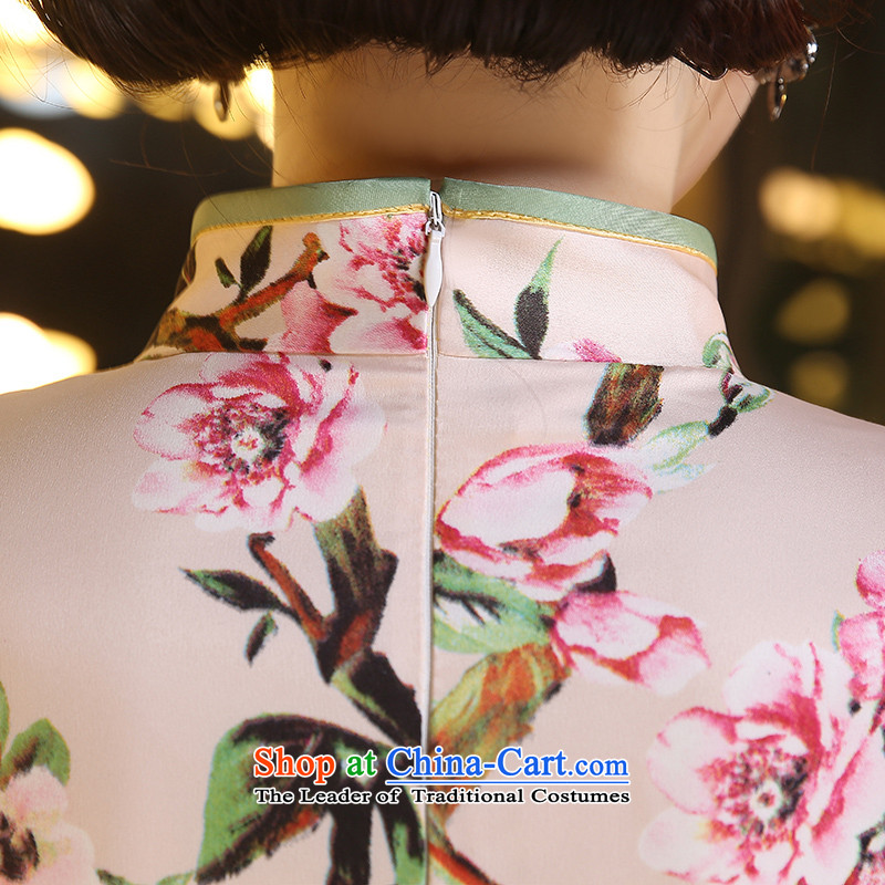 The cross-sa hidee retro improved qipao autumn 2015. Long stylish ethnic cheongsam dress in long qipao ZA3C03 Ms. 2XL, color pictures of cross-sa , , , shopping on the Internet