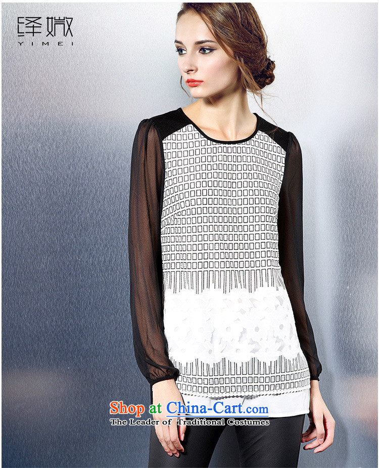 Ya-ting shop European site female new fall inside Europe XL T-shirt with round collar Sau San water-soluble spend long-sleeved shirt black XXXL picture, prices, brand platters! The elections are supplied in the national character of distribution, so action, buy now enjoy more preferential! As soon as possible.