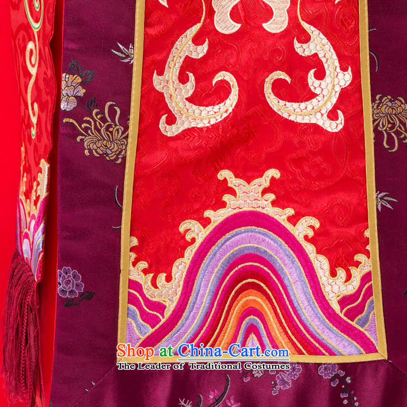 Stephen Yat dreams woven Cherrie Ying Sau Wo service with service-soo drink bride wo long-sleeved Long Feng crown embroidered Chinese style wedding costume red S, Yat Leung dream woven shopping on the Internet has been pressed.
