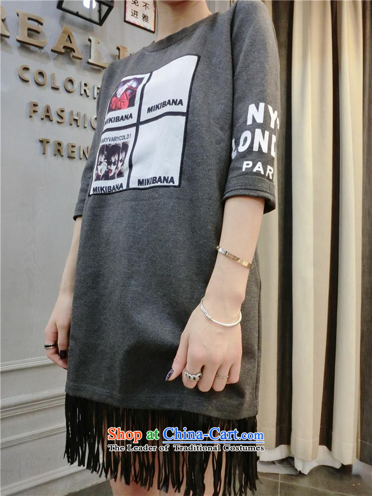 Ya-ting Shop 2015, New Korea Fall edition female Pure cotton T-shirt with a straight 7 stamp cuff Flow Bottom T-shirts soda will gray photo, prices, brand platters! The elections are supplied in the national character of distribution, so action, buy now enjoy more preferential! As soon as possible.