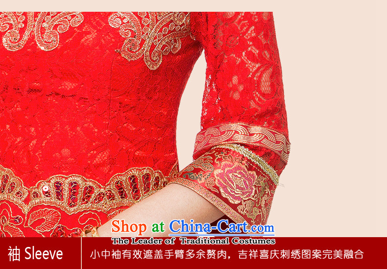 Stephen Yat dream woven skirts improvement services qipao bows bride wedding dress long autumn 2015 new lace Sau San video thin retro chinese women serving the lift mast red S picture, prices, brand platters! The elections are supplied in the national character of distribution, so action, buy now enjoy more preferential! As soon as possible.