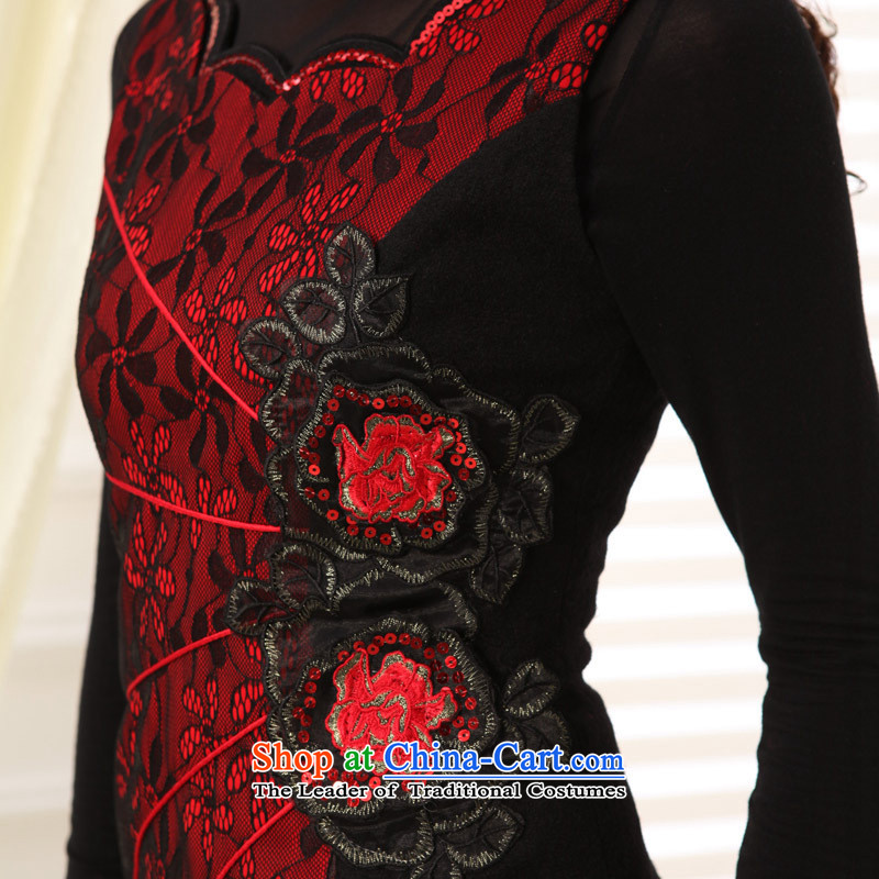 The autumn and winter new products embroidery stylish improved engraving gauze cheongsam dress Chinese Dress large red M, and involved (rvie.) , , , shopping on the Internet