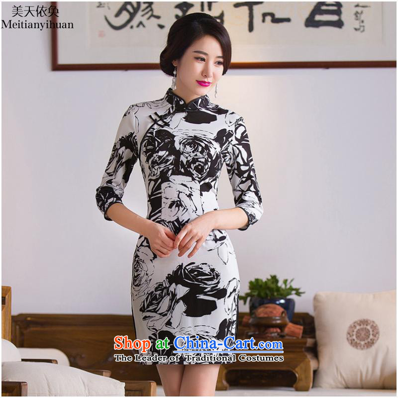 2015 Fall Short of new) Cuff FZ304 qipao picture color S, the United States in accordance with the property (meitianyihuan days) , , , shopping on the Internet