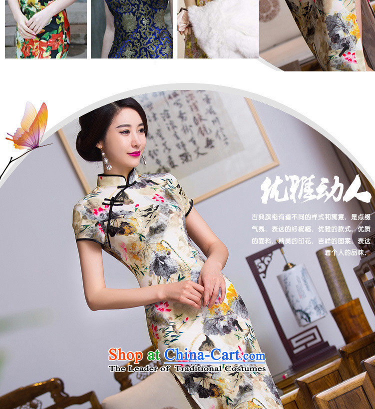 Long qipao ink stamp new cheongsam FZ304 picture color S picture, prices, brand platters! The elections are supplied in the national character of distribution, so action, buy now enjoy more preferential! As soon as possible.
