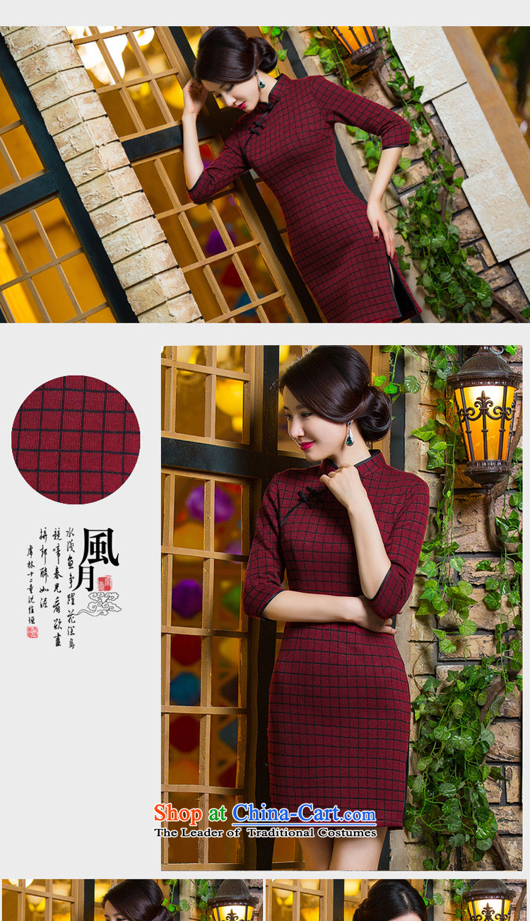 The autumn and winter new gross qipao? In cuff large retro qipao grid wind FZ304 national picture color pictures, prices, XL brand platters! The elections are supplied in the national character of distribution, so action, buy now enjoy more preferential! As soon as possible.