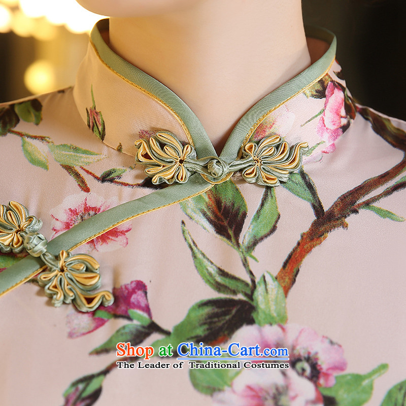 Yuan of New 2015 sticks cheongsam with improved cheongsam dress fall in the medium to long term, Stylish retro China wind cheongsam dress ZA3C03 picture color pixel YUAN YUAN XXL, SU) , , , shopping on the Internet