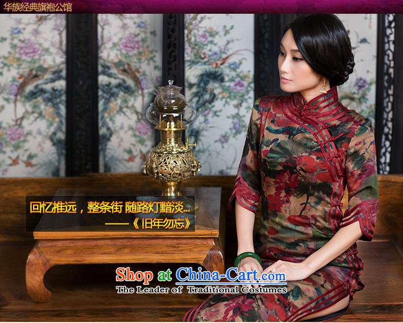 Chinese New Year 2015 classic-chiu of Chinese improved fashion, cuff silk incense cloud yarn cheongsam dress suit M pictures longer, prices, brand platters! The elections are supplied in the national character of distribution, so action, buy now enjoy more preferential! As soon as possible.