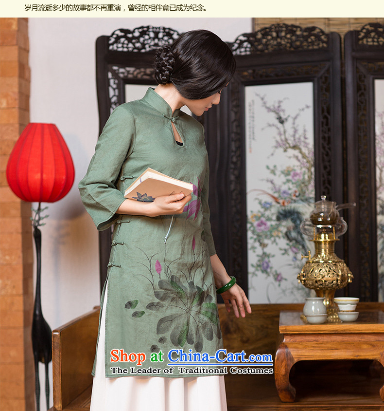 Chinese New Year 2015 classic ethnic autumn and winter cotton linen long-sleeved qipao long skirt Chinese Classical China wind tea service picture color M brand, prices, picture platters! The elections are supplied in the national character of distribution, so action, buy now enjoy more preferential! As soon as possible.