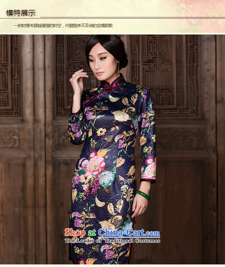 China Ethnic classic autumn and winter new noble retro long-sleeved daily Chinese cheongsam dress of the Republic of Korea, improved wind suit S picture, prices, brand platters! The elections are supplied in the national character of distribution, so action, buy now enjoy more preferential! As soon as possible.
