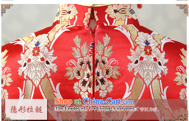 In the friends of autumn and winter Chinese dragon serving toasting champagne dress bride use costume hi-Wedding dress short-sleeved cheongsam dress Marriage Code Red XXL waist 2.3 feet picture, prices, brand platters! The elections are supplied in the national character of distribution, so action, buy now enjoy more preferential! As soon as possible.