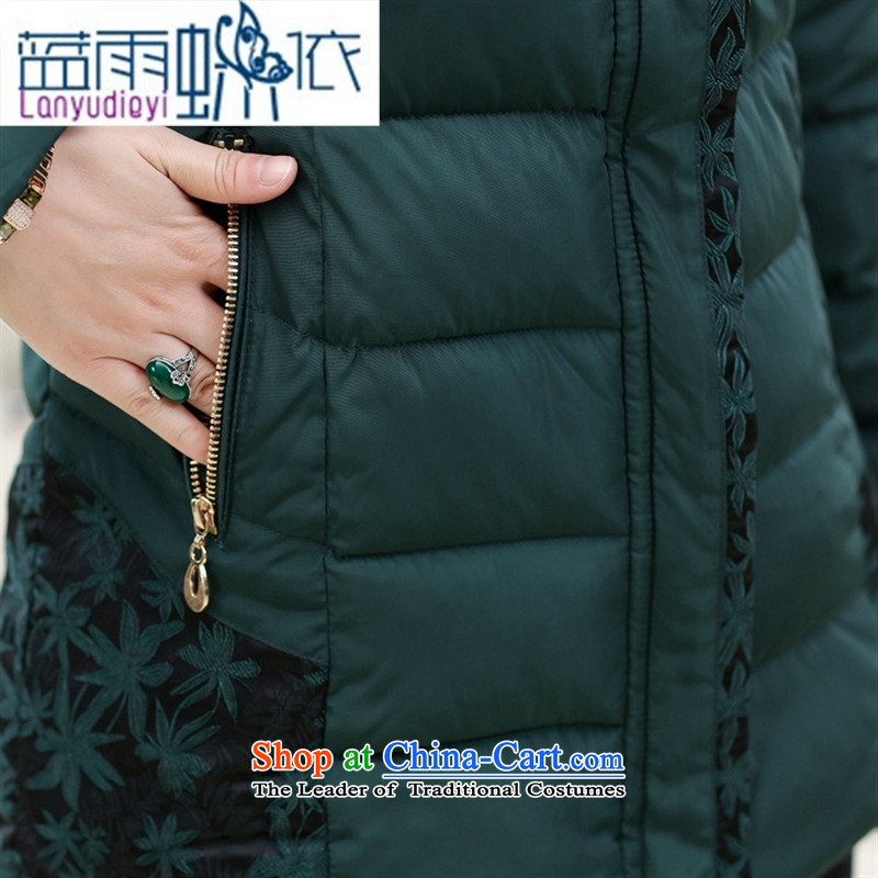 Ya-ting shop new elderly women for winter coat. Made from load mother long cotton coat middle-aged female black XXXXL, robe jacket blue rain butterfly according to , , , shopping on the Internet