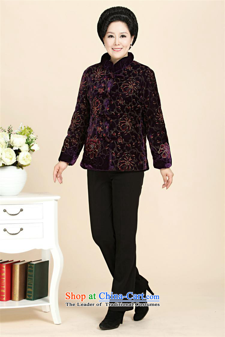 Ya-ting shop in older women's 2015 new stylish coat mother with Kim scouring pads for winter 55-65 grandma thermal wear wine red XL Photo, prices, brand platters! The elections are supplied in the national character of distribution, so action, buy now enjoy more preferential! As soon as possible.