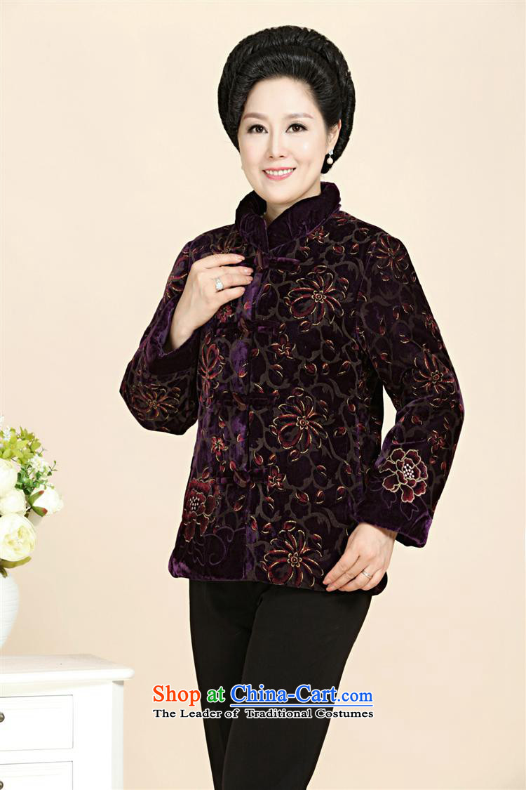 Ya-ting shop in older women's 2015 new stylish coat mother with Kim scouring pads for winter 55-65 grandma thermal wear wine red XL Photo, prices, brand platters! The elections are supplied in the national character of distribution, so action, buy now enjoy more preferential! As soon as possible.