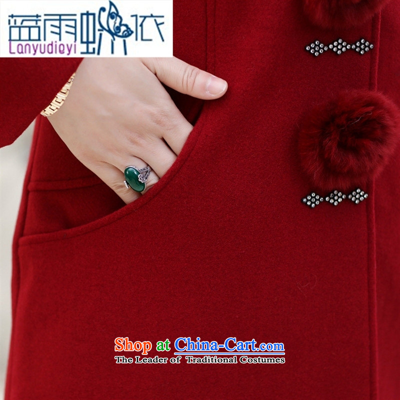 Ya-ting shop in large numbers of older women's winter new a wool coat for long-Nagymaros Mao jacket middle-aged moms load? The Red XXXXL, blue rain butterfly according to , , , shopping on the Internet