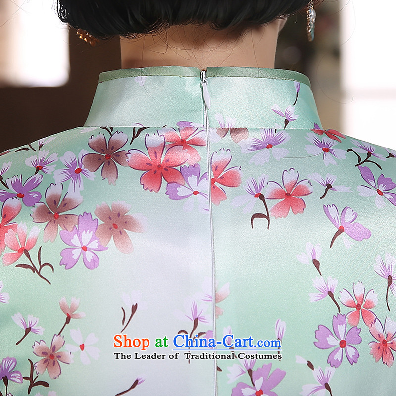 Mr Yuen Ying Arabic 2015 improvement of qipao autumn in long skirt qipao New floral cheongsam dress Ms. Stylish retro ZA3G05 picture color pixel YUAN YUAN S, SU) , , , shopping on the Internet
