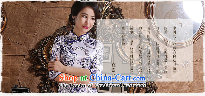 Yuan of the Contouring workspace New cheongsam dress with retro style improvement autumn cheongsam dress, China wind porcelain qipao ZA3G06 light purple XXL picture, prices, brand platters! The elections are supplied in the national character of distribution, so action, buy now enjoy more preferential! As soon as possible.