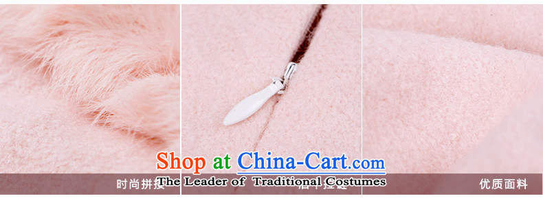 The Butterfly Lovers 2015 autumn and winter new women's gross? qipao short warm and stylish long-sleeved rabbit hair for stitching qipao pink S picture, prices, brand platters! The elections are supplied in the national character of distribution, so action, buy now enjoy more preferential! As soon as possible.