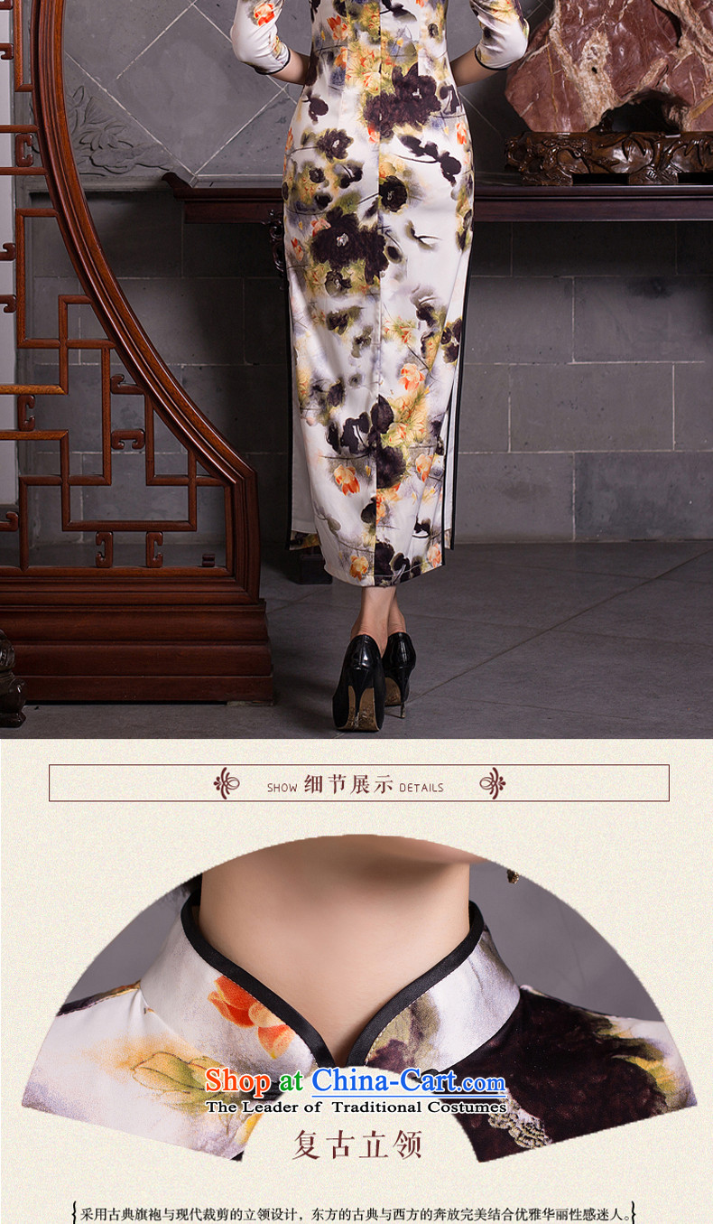 New fall smoke dan Mock-neck daily retro improved long Silk Cheongsam Sau San 7 cuff dresses female figure color L picture, prices, brand platters! The elections are supplied in the national character of distribution, so action, buy now enjoy more preferential! As soon as possible.